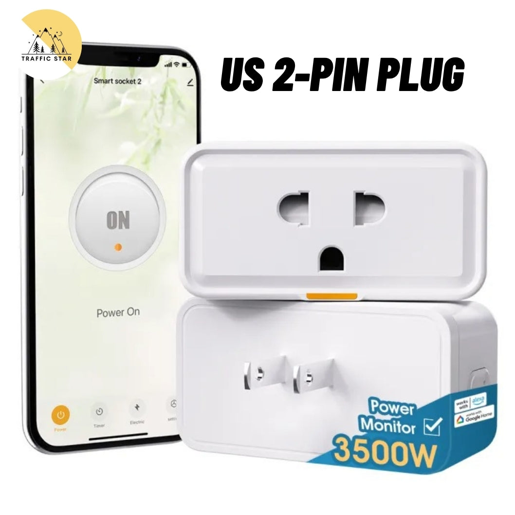 Tuya Wireless WIFI Smart Plug 16A US/VN Socket Timing Power Monitor APP Remote Control Work with SmartLife Alexa GoogleHome
