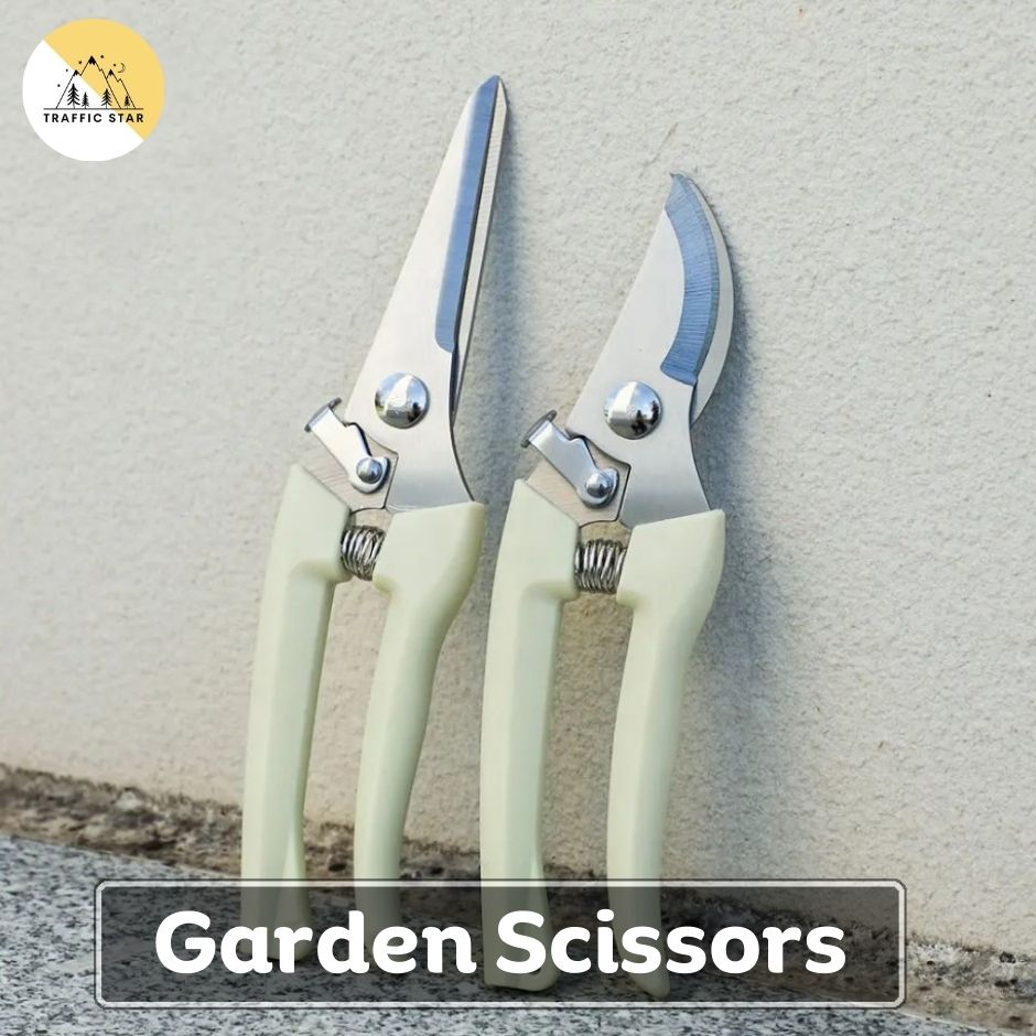 Stainless Steel Cutter, Multi-functional Garden Cutter with Curved and Straight Blades