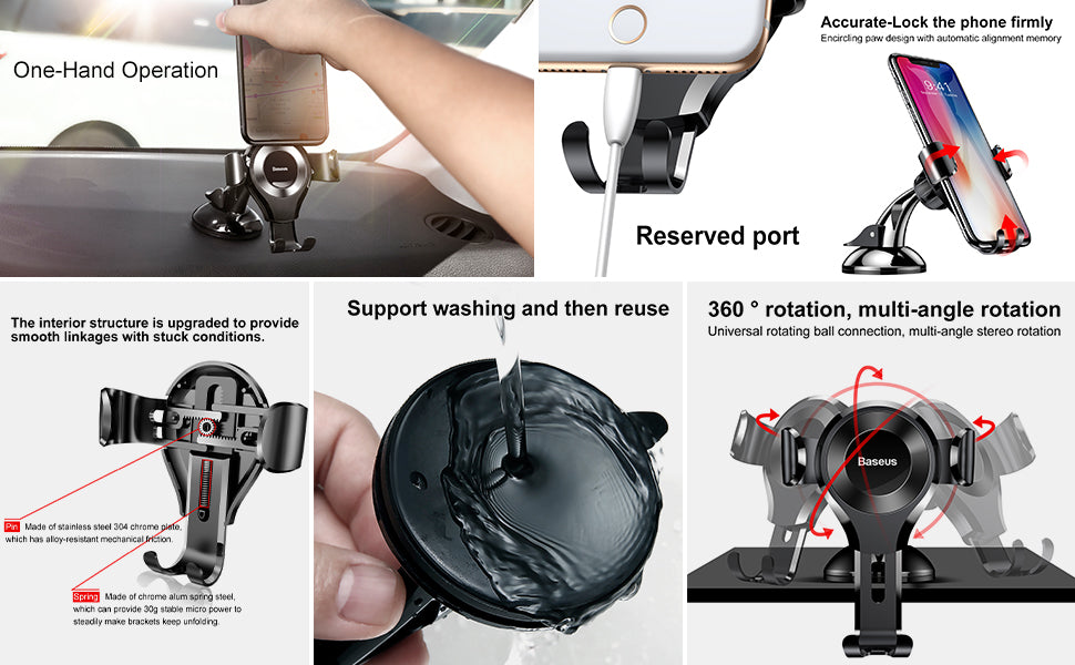 Baseus Car Phone Holder Dashboard Sucker