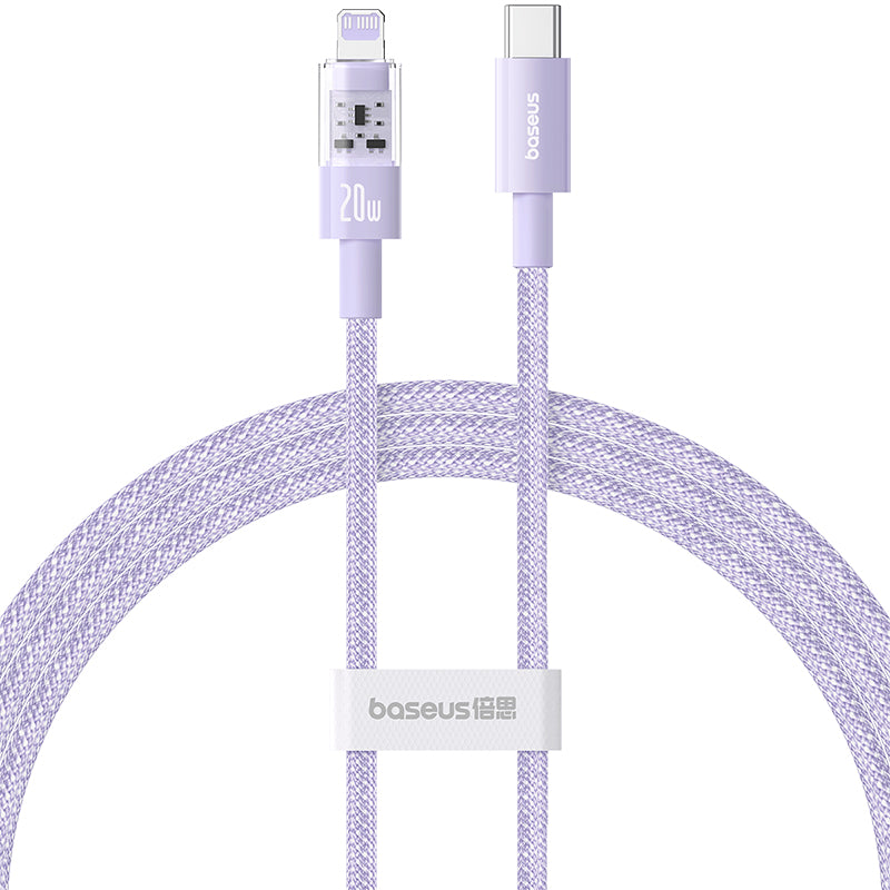 Baseus PD 20W Type C to Lightning Fast Charging Cable 1m, Transparent USB