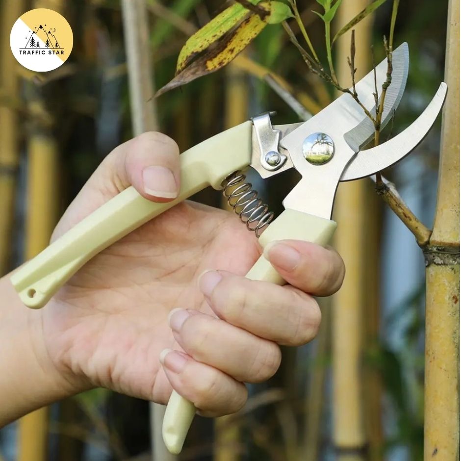 Stainless Steel Cutter, Multi-functional Garden Cutter with Curved and Straight Blades
