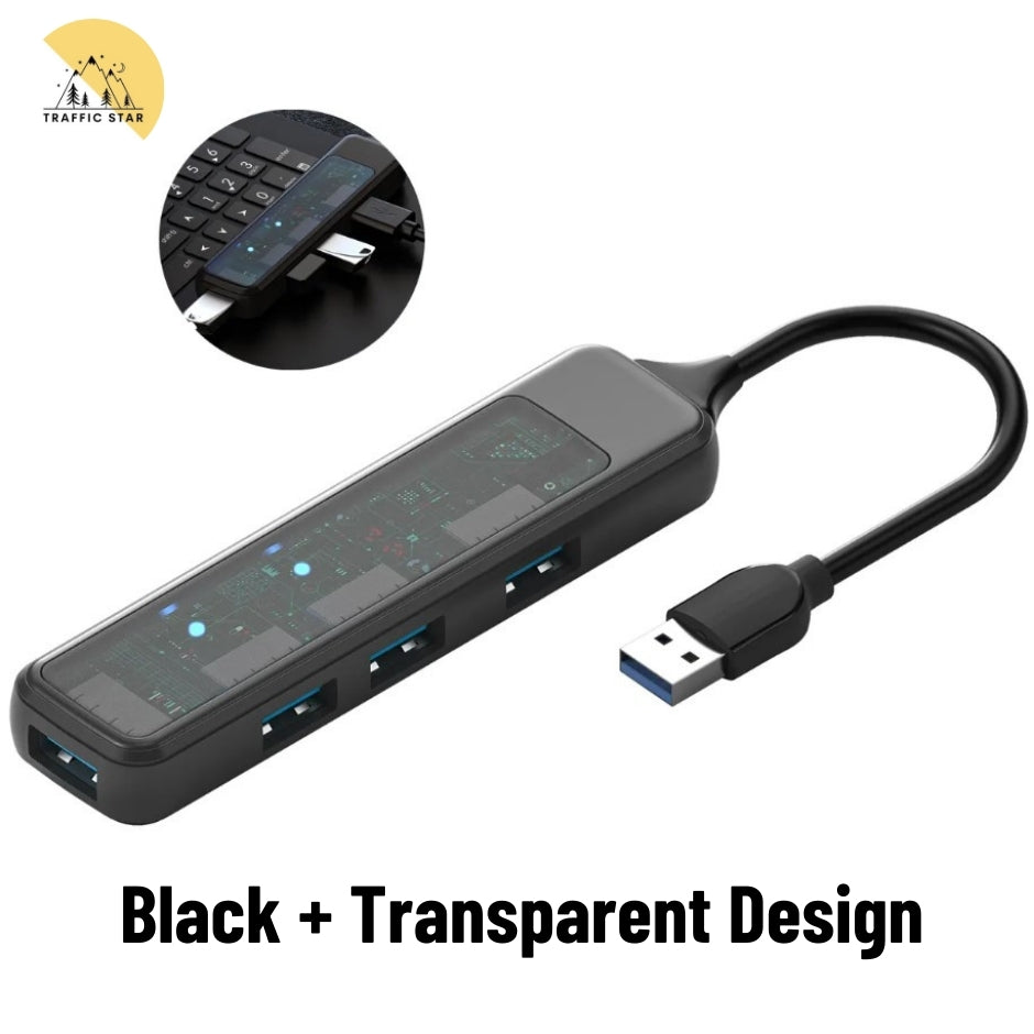 4 Port USB Hub Multi USB 3.0/2.0 Computer Splitter for Phone and Laptop Computer Accessories