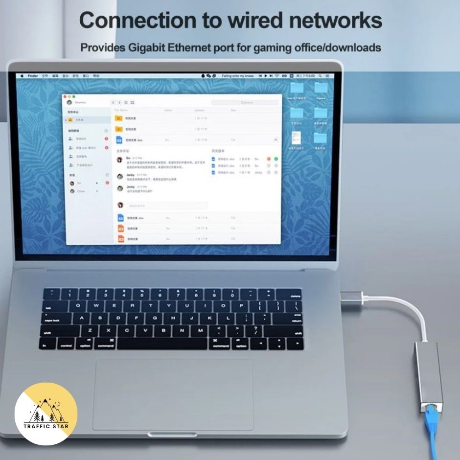 Type-C to RJ45 Converter Gigabit Ethernet LAN Adapter