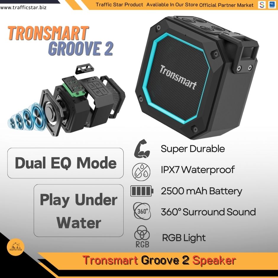 Tronsmart Groove 2 Wireless Speaker IPX7 Waterproof RGB 10W