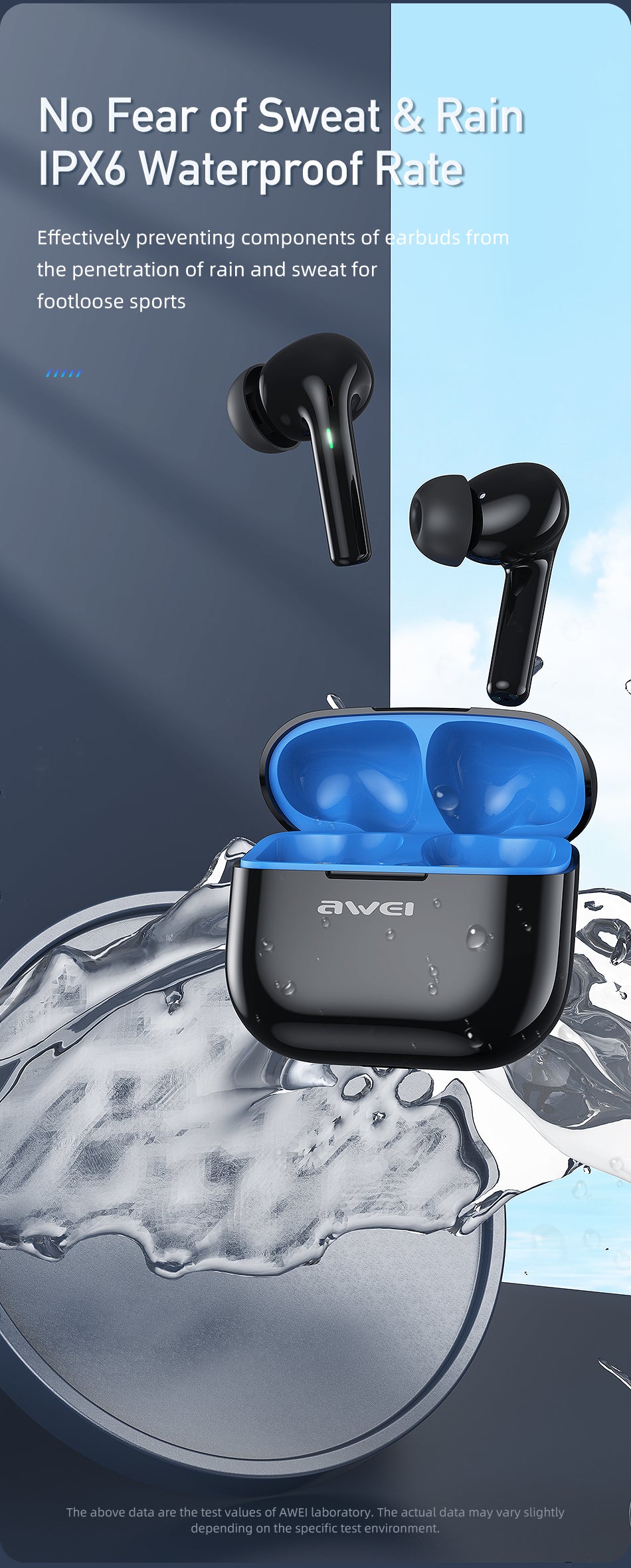 Awei T1 pro Original TWS Wireless BT Earbuds
