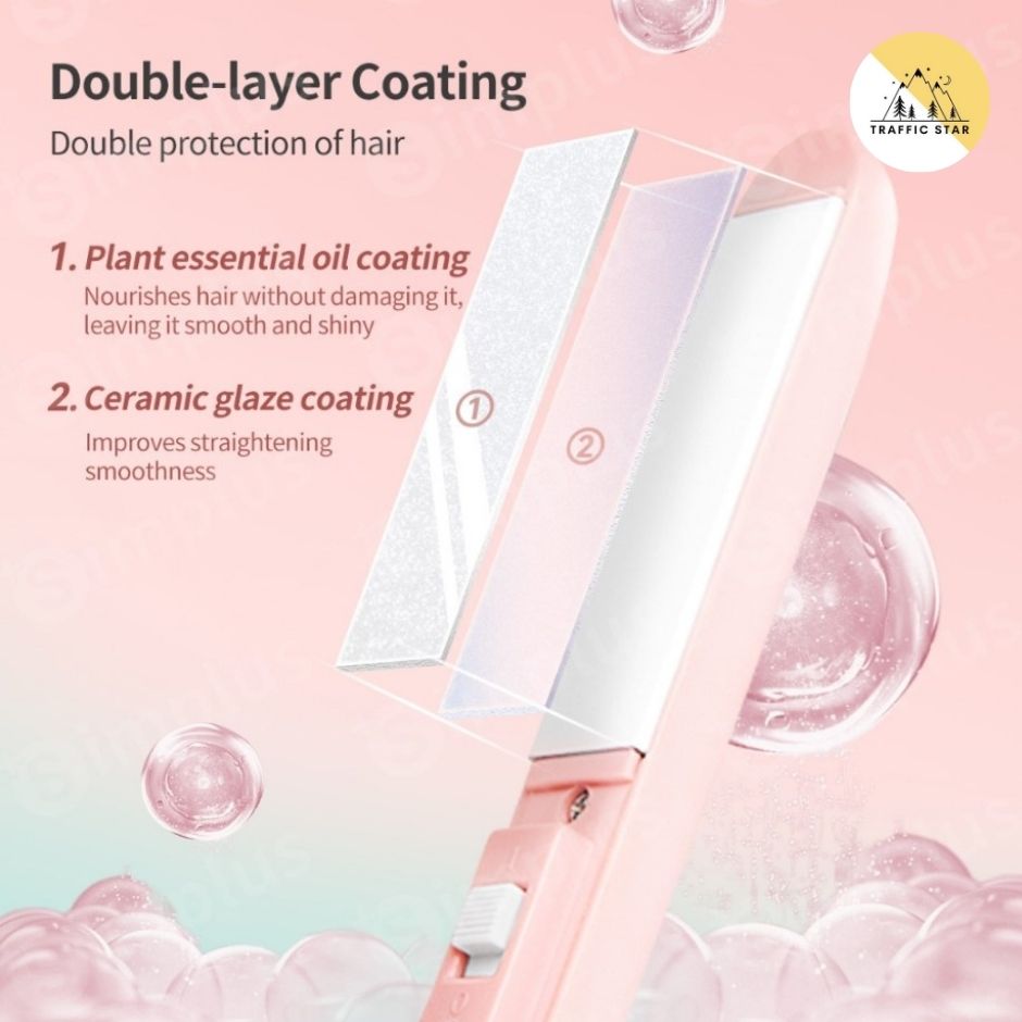 Simplus Mini hair Straightener Easy Carry 17cm