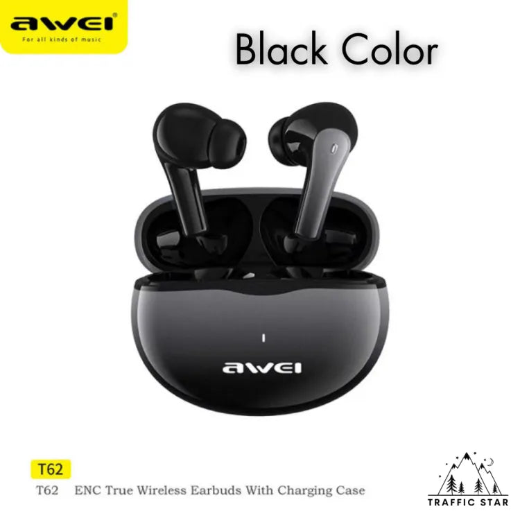 Awei T62 4 Mic ENC Earphones BT 5.3 Earbuds TWS