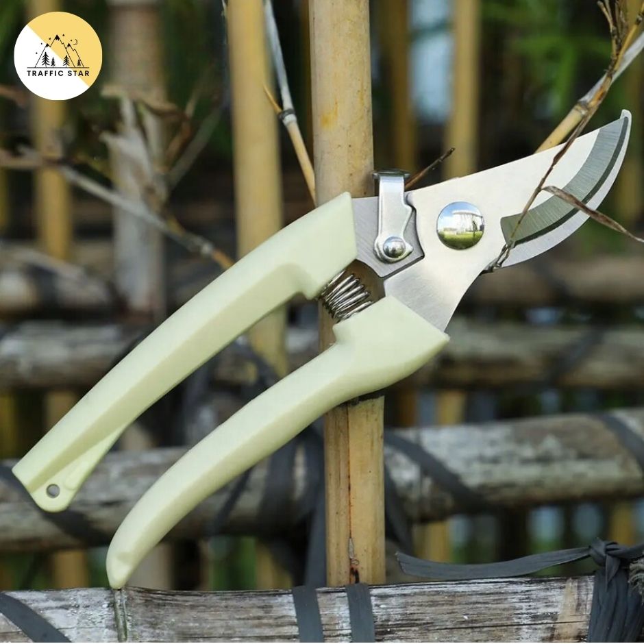 Stainless Steel Cutter, Multi-functional Garden Cutter with Curved and Straight Blades