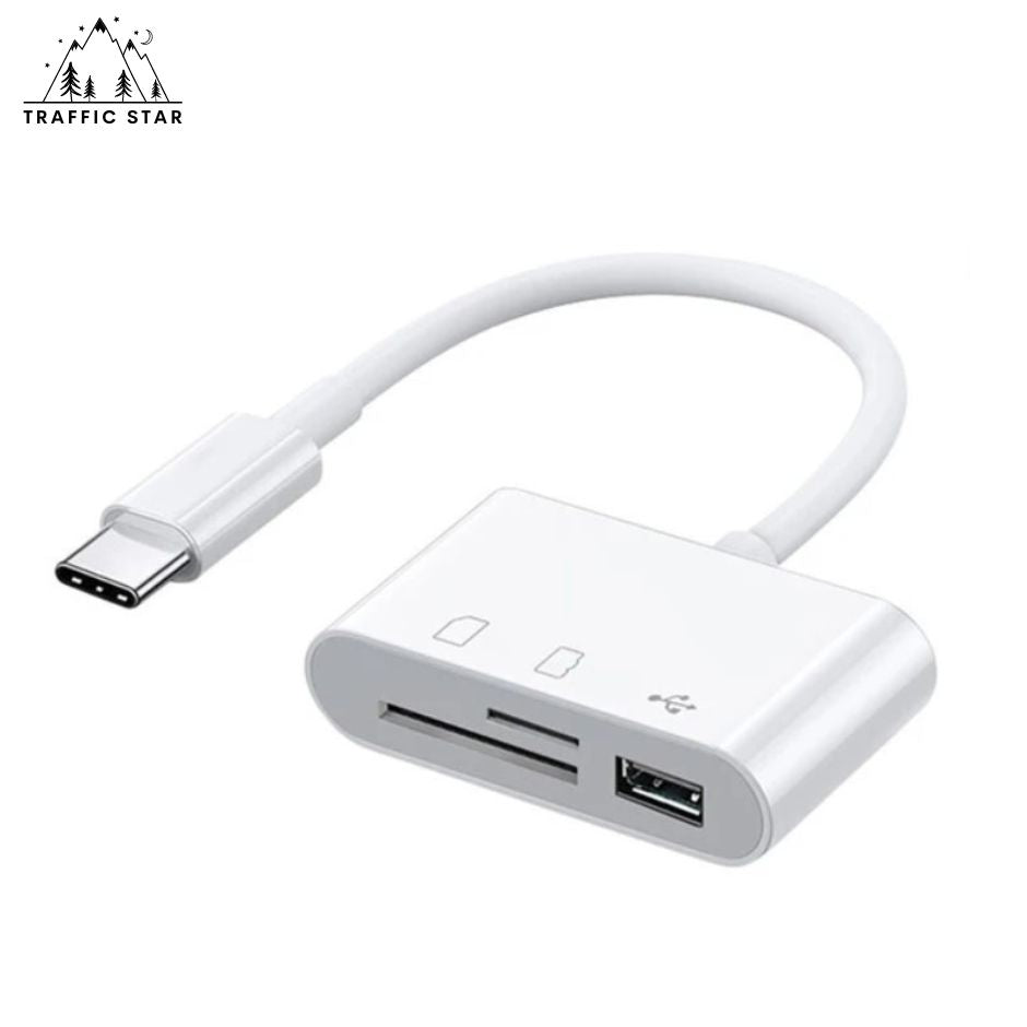 3 in 1 hub SD, TF, USB Flash Drive Reader Type C OTG Adapter