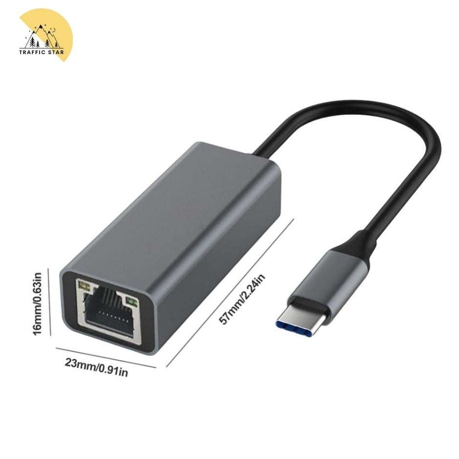 Type-C to RJ45 Converter Gigabit Ethernet LAN Adapter