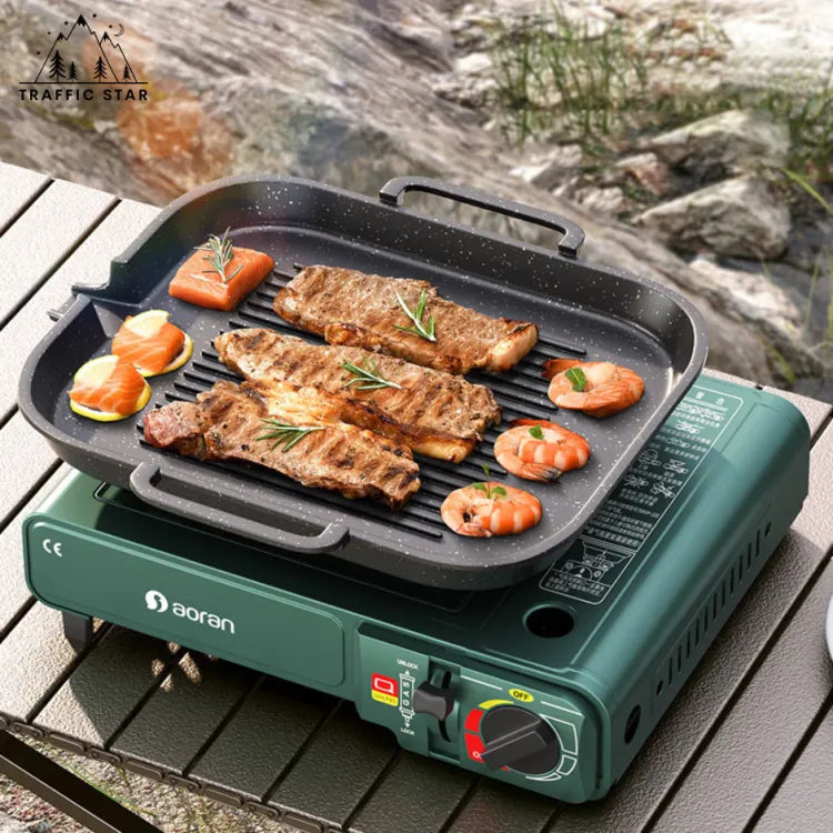 Aoran Portable Outdoor Gas Stove (Aoran တံဆိပ် အရည်အသွေးမြင့် ဂက်စ်မီးဖို)