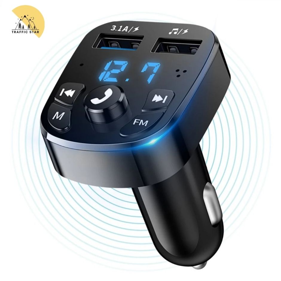 BT Car Kit Handsfree Dual USB Car Kit MP3 Player Hands-free Call