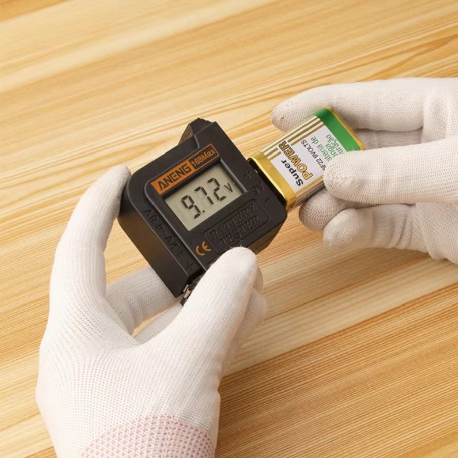 Aneng 168Max Digital Lithium Battery Tester, Battery Voltage Tester Check Battery Capacity Universal Testing Tool