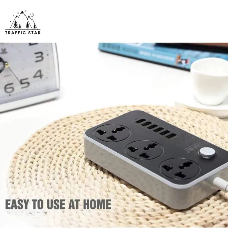 LDNIO SC3604 Multi-Purpose Power Strip, 3 Outlets 6 USB Ports