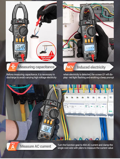 ANENG PN107 Digital Clamp Meter 600A AC Current Voltmeter Ammeter NCV Diode Temperature Frequency Professional Tool