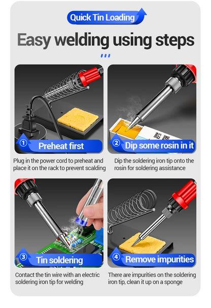 ANENG SL105 Digital Soldering Iron 110V 240V Electric Fast Welding Equipment US/EU Plug SOLDER Iron Heating Repair Tool