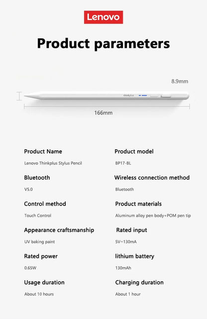 Lenovo BP17BL Multi-functional Stylus Pencil for Android iOS Tablet