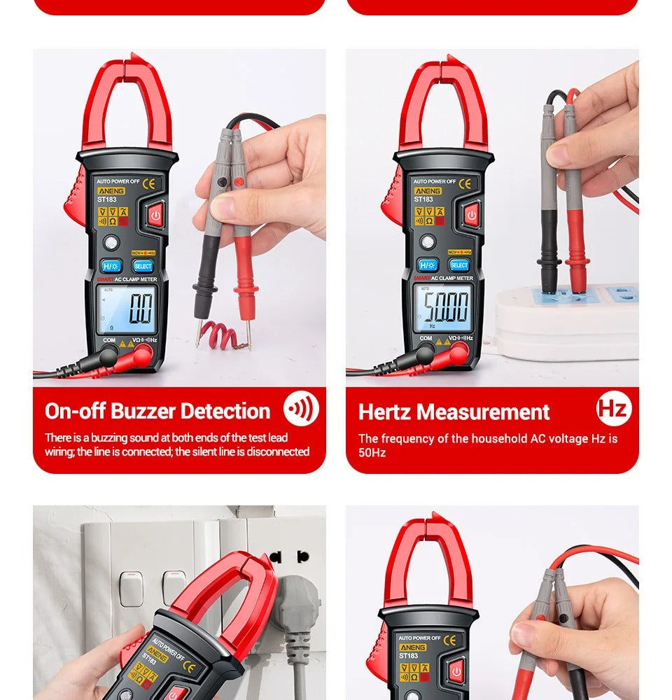 ANENG ST183 Digital Multimeter AC Current 6000 Counts True RMS DC/AC Voltage Tester Hz Capacitance NCV Ohm Test