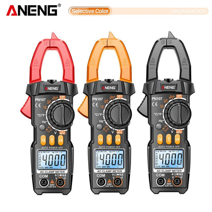 ANENG PN107 Digital Clamp Meter 600A AC Current Voltmeter Ammeter NCV Diode Temperature Frequency Professional Tool