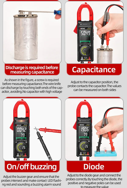 ANENG ST213 VA Clamp Meter Color Display Reverse Multimeter CAT III 6000 Counts True RMS Tester DC/AC Voltage Current Meter