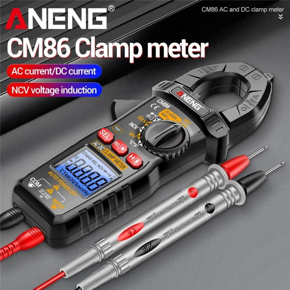 ANENG CM86 Clamp Meter 600A AC/DC Voltage Diode Digital Multimeter NCV Voltage Detection Professional Electrician Tools