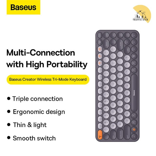 Baseus K01A Bluetooth + 2.4G Wireless Silent Keyboard 84 keys