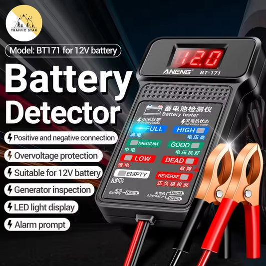 Battery Tester Monitor BT-171 Status Indicator Internal Resistance Capacity 12V Car Detector