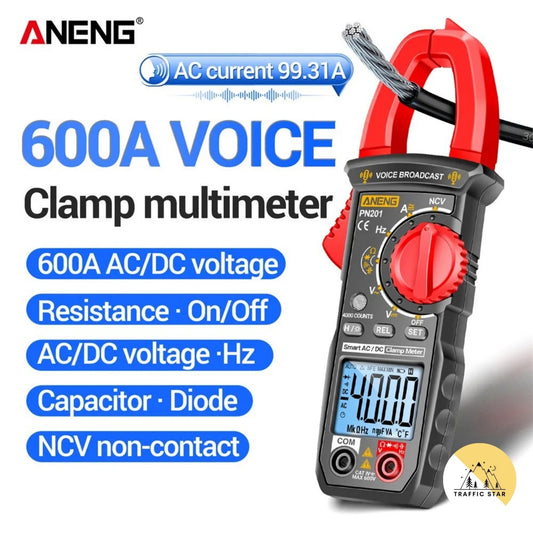 NENG PN201 Digital Clamp Meters Multimeter 4000 Counts DC/AC Current Voltage Tester Multimeter NCV Ohm Capacitance Test Tool