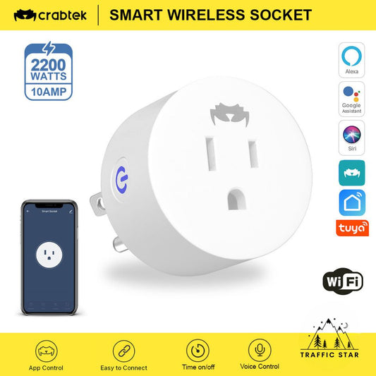 WiFi Smart Plug US Socket Smart Home Power Monitor Timing Outlet Voice Control
