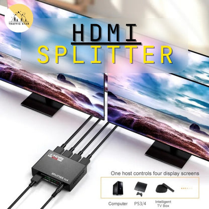 4K HDMI-Compatible 1080P Dual Display Converter 1x4 HDMI Splitter