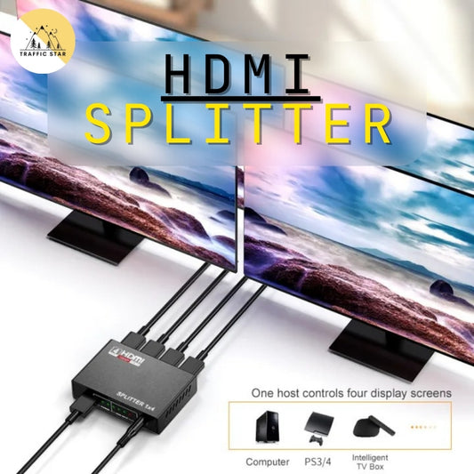 4K HDMI-Compatible 1080P Dual Display Converter 1x4 HDMI Splitter