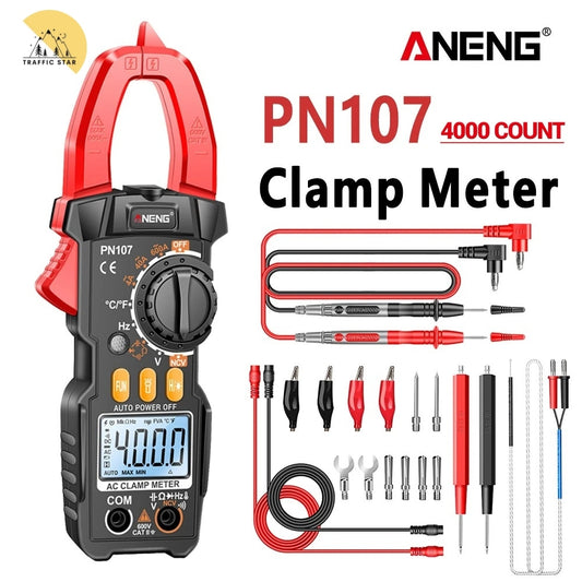 ANENG PN107 Digital Clamp Meter 600A AC Current Voltmeter Ammeter NCV Diode Temperature Frequency Professional Tool