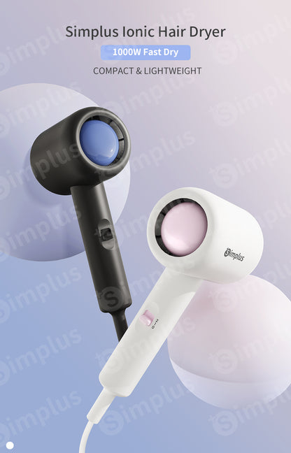 Simplus Hair Dryer Portable Quick Drying 2 Speed Hair Styling Tool