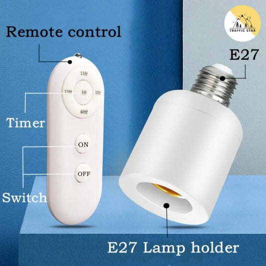 60W E27 Wireless Remote Control Smart Timer Switch 110V 220V Multi-switch Lamp Light