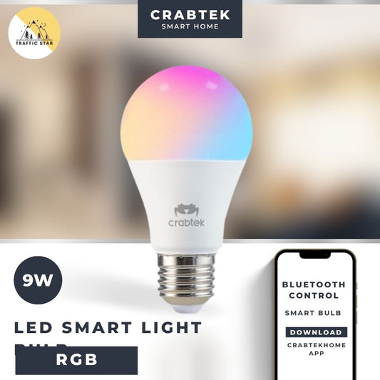 Crabtek Smart Bulb 9W - BT Controlled Smart Home Bulb