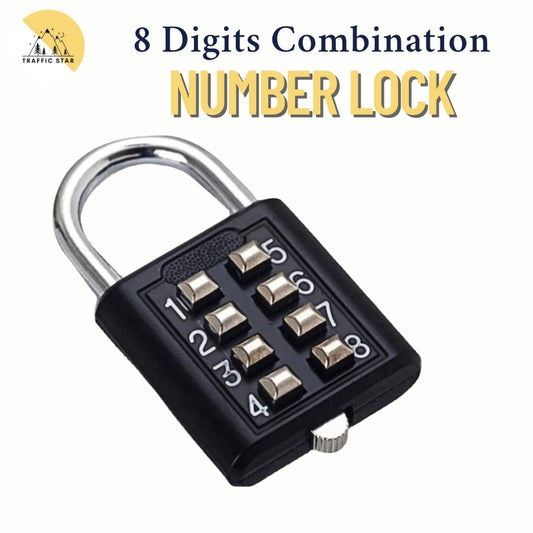 8 Digit Password Combination Luggage Zinc Alloy Suitcase Code Smart Lock Code Padlock Anti-theft Lock