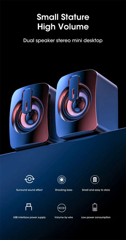 Niye Speakers Notebook speakers, clear sound and strong bass, fashion trend, USB direct power supply, easy to connect