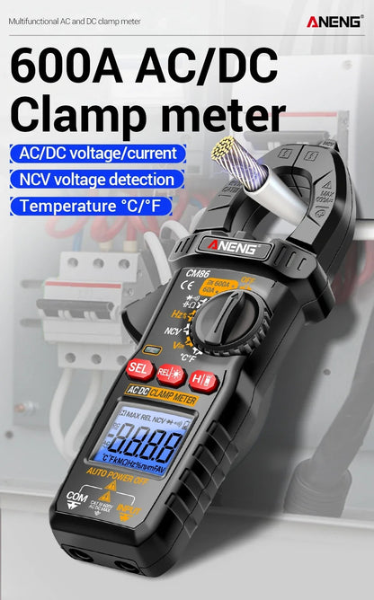 ANENG CM86 Clamp Meter 600A AC/DC Voltage Diode Digital Multimeter NCV Voltage Detection Professional Electrician Tools