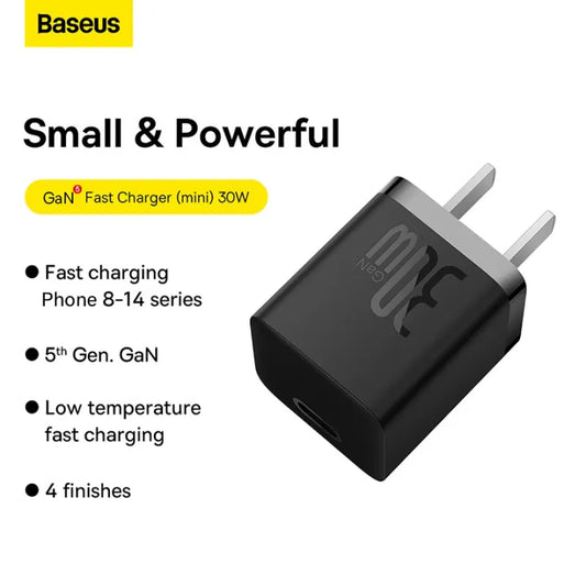 Baseus Mini GaN5 30W Adapter Fast Charger Type C