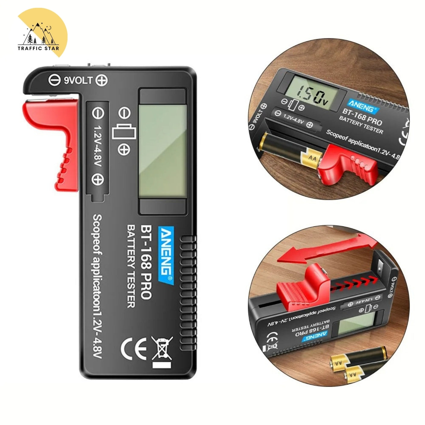 Battery Tester BT-168 Pro Digital Display Battery Meter 1.2-4.8V