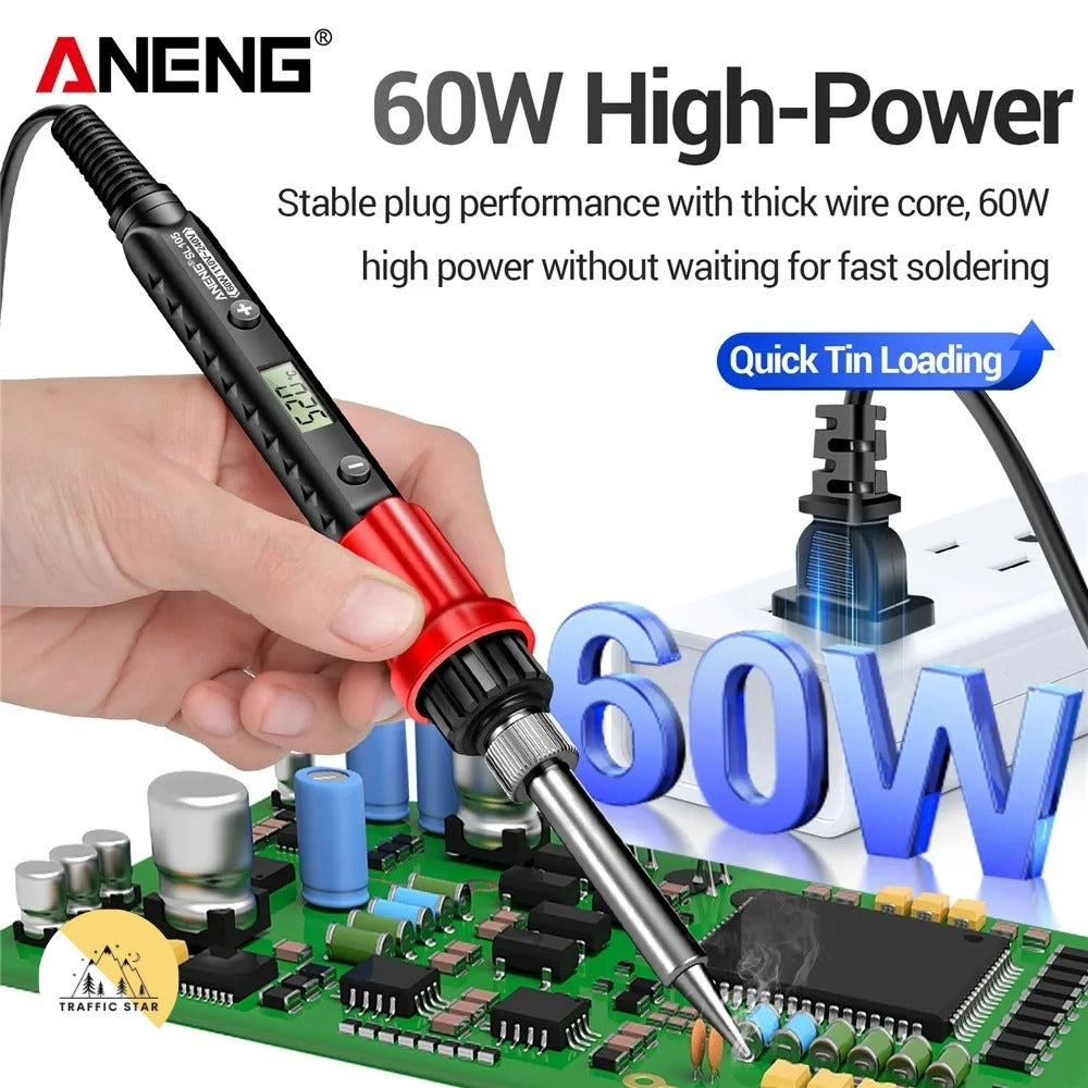 ANENG SL105 Digital Soldering Iron 110V 240V Electric Fast Welding Equipment US/EU Plug SOLDER Iron Heating Repair Tool