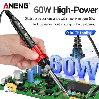 ANENG SL105 Digital Soldering Iron 110V 240V Electric Fast Welding Equipment US/EU Plug SOLDER Iron Heating Repair Tool