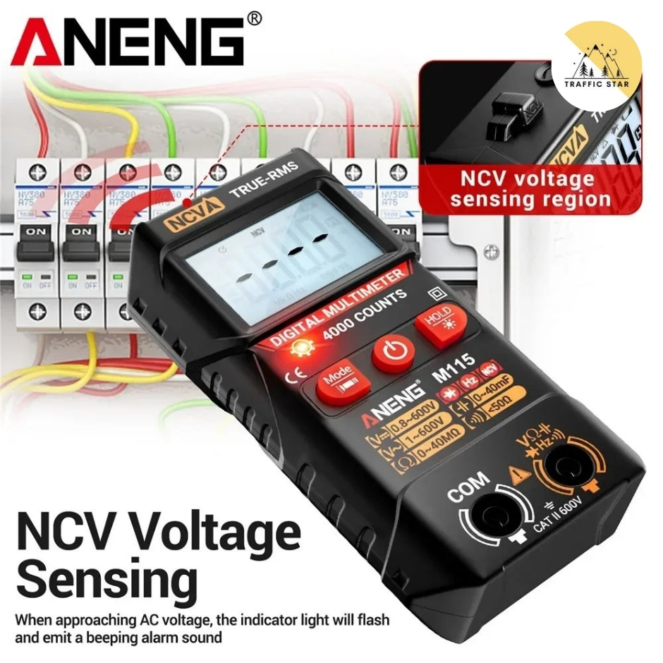 ANENG M115 MINI DIGITAL MULTIMETER 4000 Counts DC/AC Voltage Smart Multimetro OHM NCV Resistance Electrician TestTools