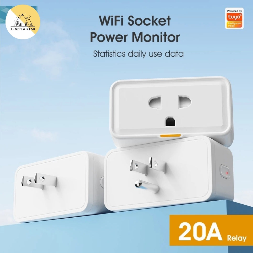 Tuya Wireless WIFI Smart Plug 16A US/VN Socket Timing Power Monitor APP Remote Control Work with SmartLife Alexa GoogleHome