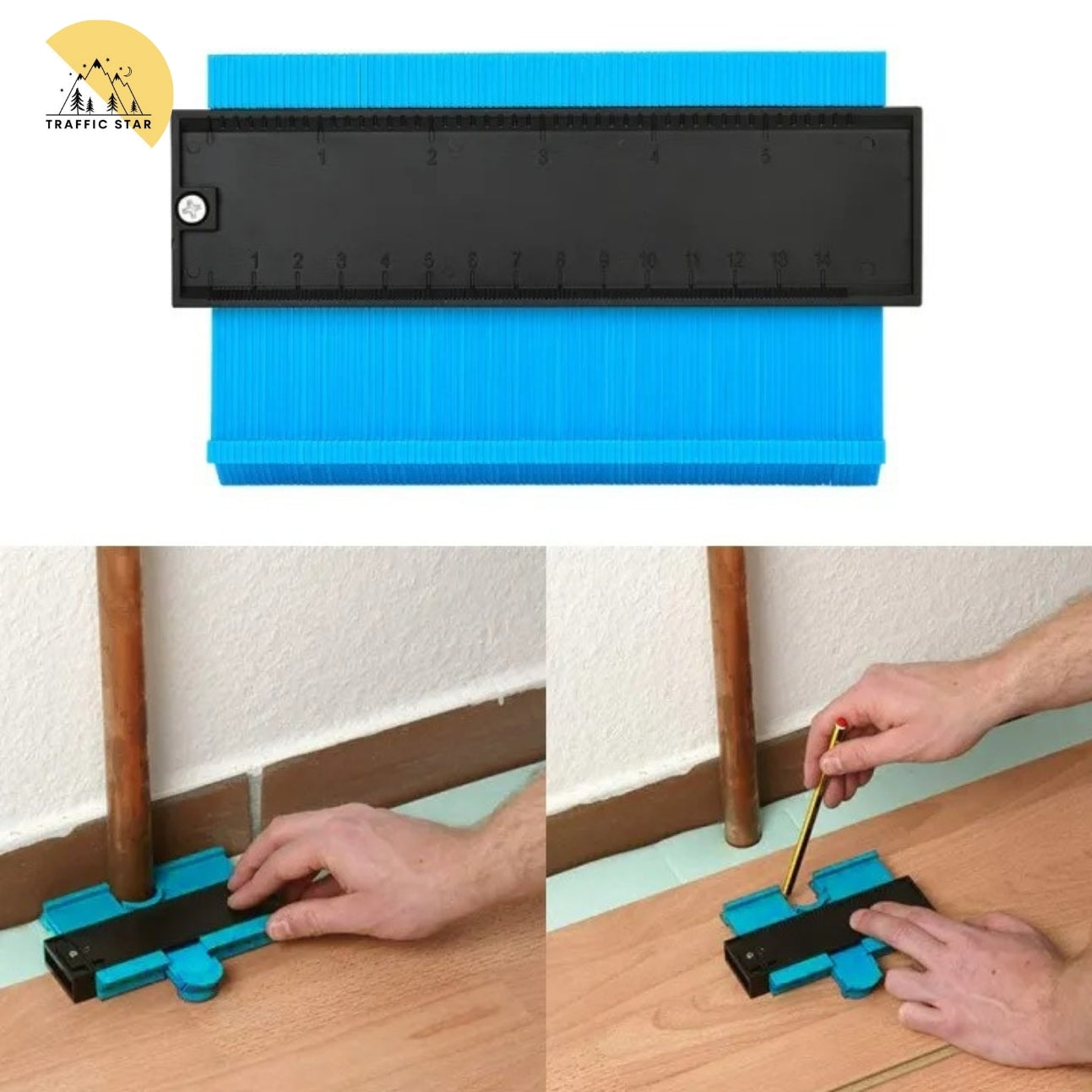 Compact 5-Inch Profile Gauge Tool for Precise Shape Matching