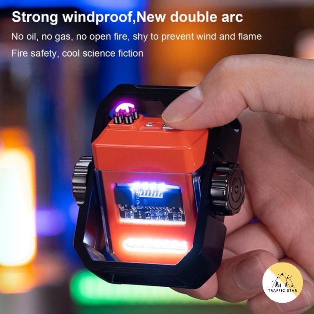 Electric Double Arc Lighter Outdoor use Windproof