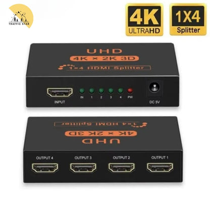 4K HDMI-Compatible 1080P Dual Display Converter 1x4 HDMI Splitter