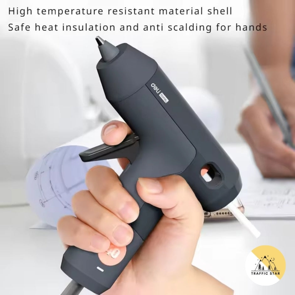 Deli Hot Melt Glue Gun Glue Stick High Viscosity Anti Overflow Strong Fast Thermal Melting DIY Manual Glue Gun Household 7mm Gluestick