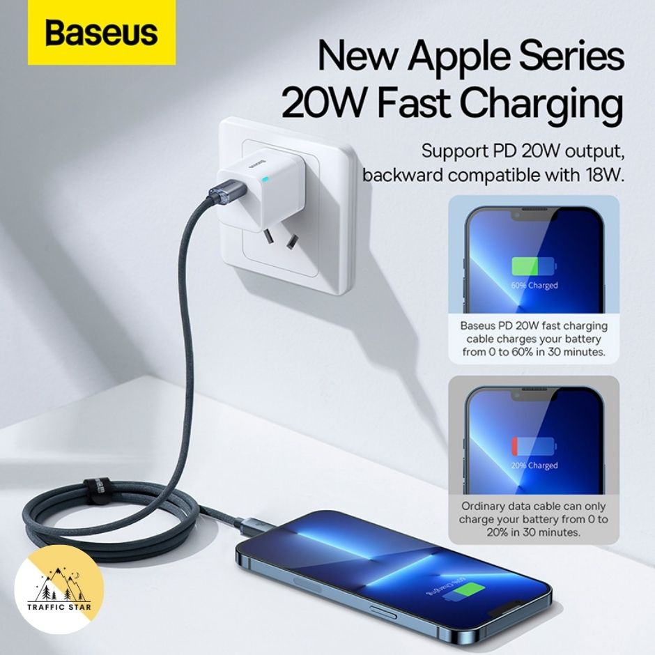 Baseus PD 20W USB C to Lightning Cable Data Transmission Cable