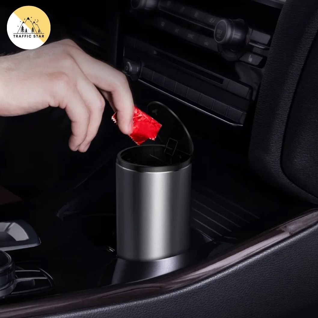 Baseus Car Trash Can Mini Desktop Storage Box Dust Bin Holder 500ml Large Capacity